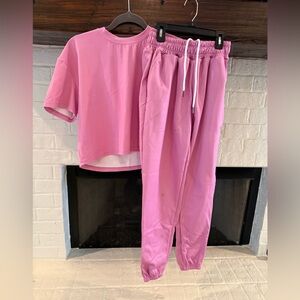 Casual Pink Women's Lounge Set